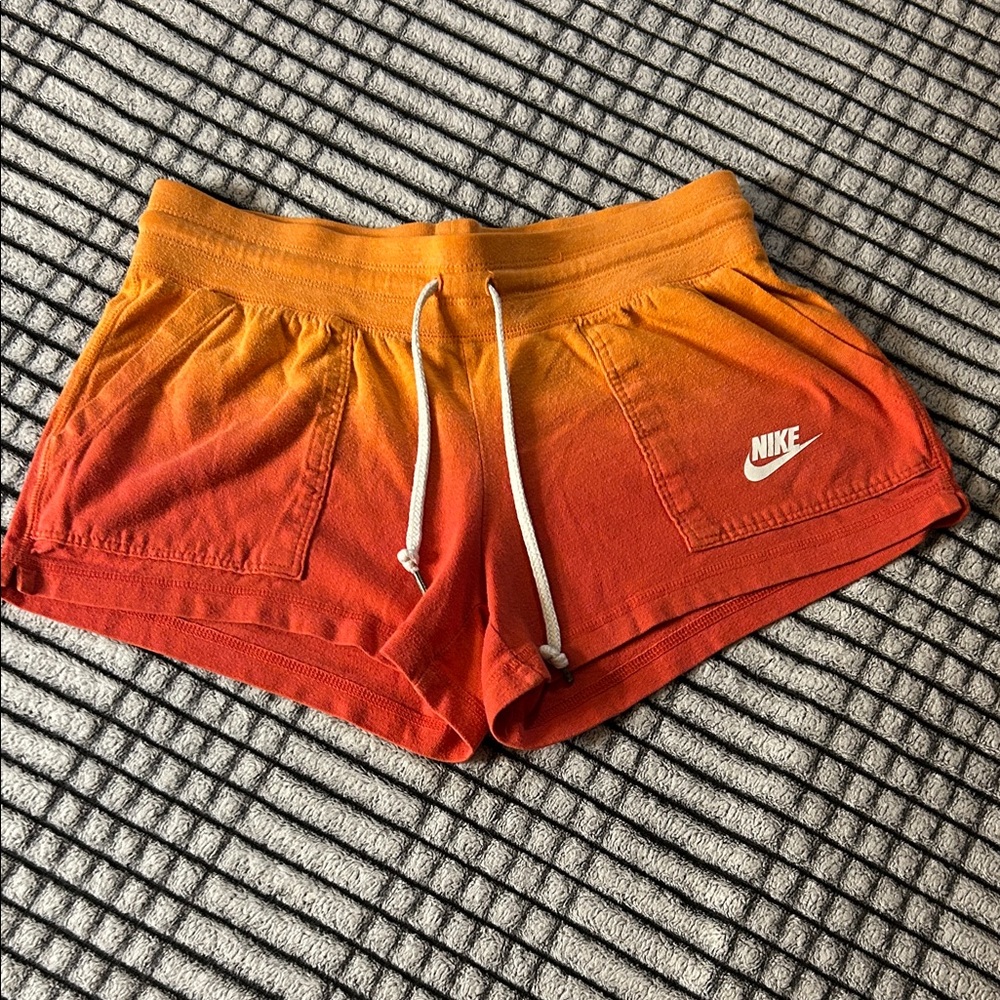 Women's Nike Orange Ombre Shorts (S)